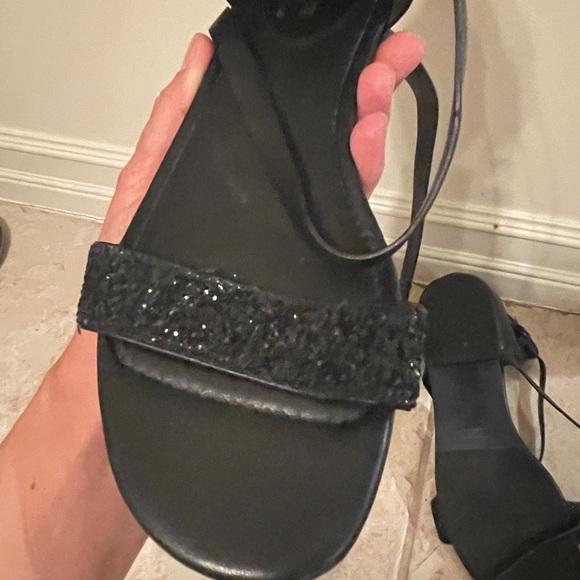Cole Haan by Maria Sharapova ‘Air Catalina’ black glitter sandals sz 8 - Picture 8 of 9